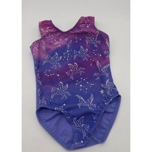 Destira Unicorn Constellation Leotard Bodysuit Purple Pink XS (2T/3T)